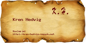 Kren Hedvig névjegykártya